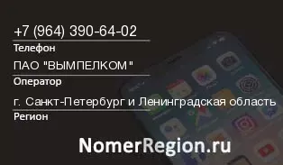 Кто звонил с 9643906402 - регион и оператор